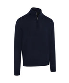 1/4-zip merino blend sweater