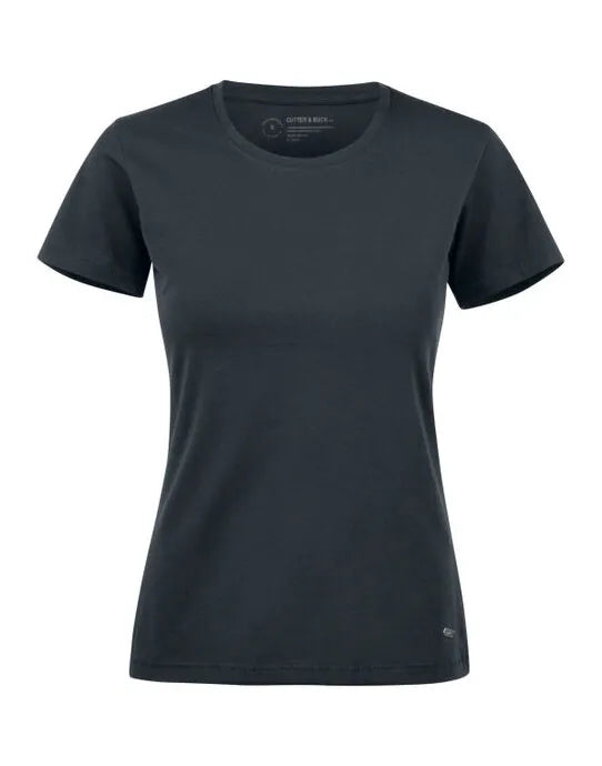 Cutter & Buck - Manzanita Roundneck Women - Black - Customisable T-Shirt