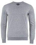 Cutter & Buck - Oakville V-neck Men - Grey Melange - Customisable Knitwear