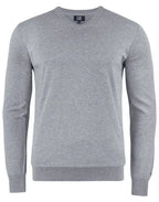 Cutter & Buck - Oakville V-neck Men - Grey Melange - Customisable Knitwear