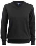 Cutter & Buck - Oakville V-neck Women - Black - Customisable Knitwear