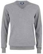 Cutter & Buck - Oakville V-neck Women - Grey Melange - Customisable Knitwear