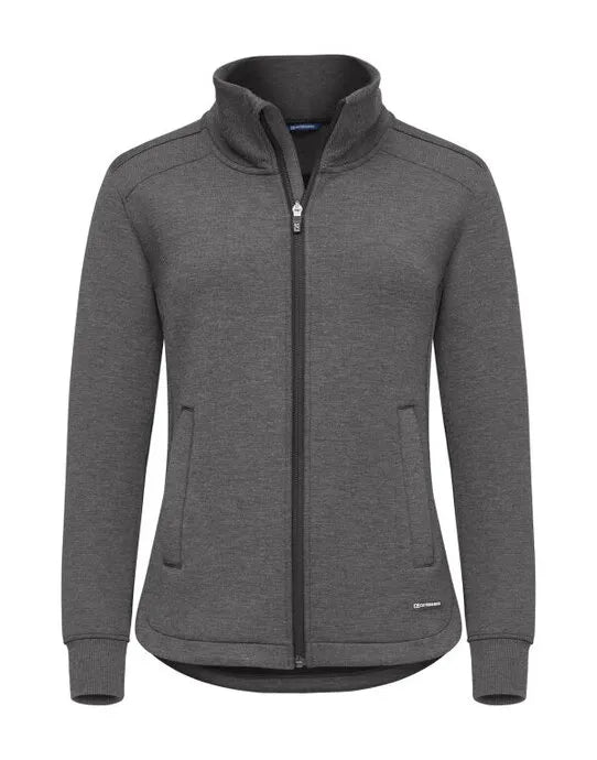 Cutter & Buck - Pemberton Cardigan Full Zip Women - Anthracite Melange - Customisable Sweatshirts And Hoodies
