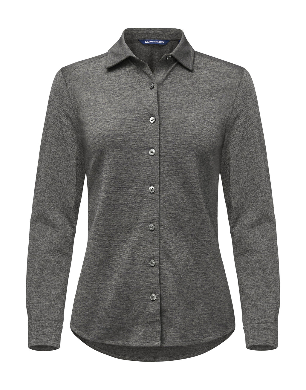 Cutter & Buck - Advantage Shirt Women - Anthracite Melange XS - Customisable Shirts & Blouses