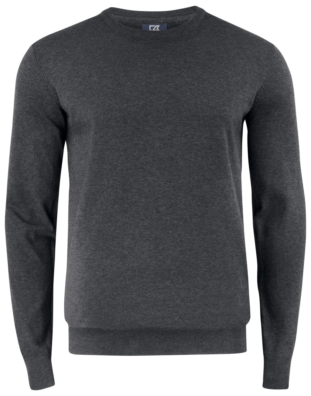 Cutter & Buck - Oakville Crewneck Men - Anthracite Melange S - Customisable Knitwear
