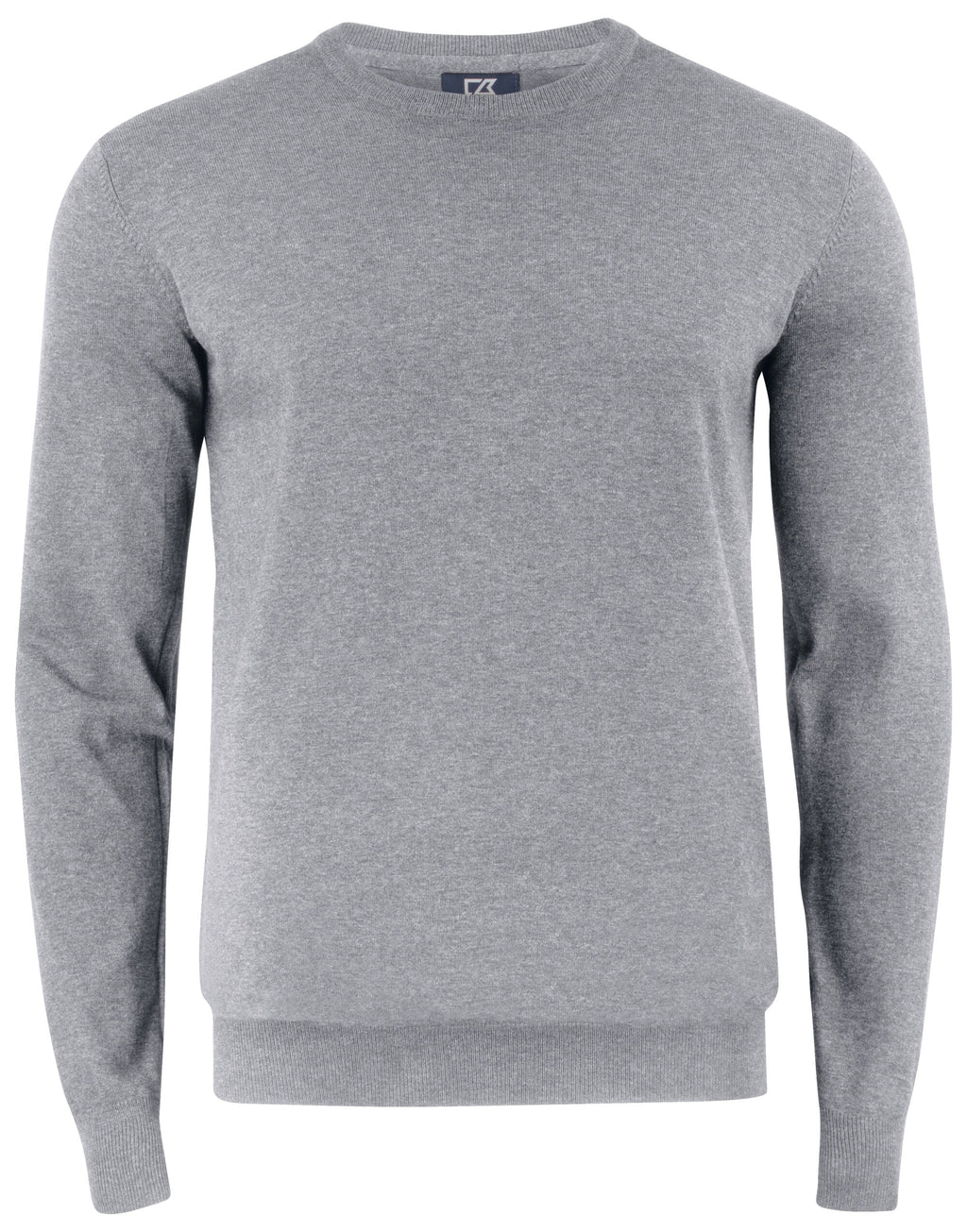 Cutter & Buck - Oakville Crewneck Men - Grey Melange S - Customisable Knitwear