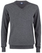 Cutter & Buck - Oakville V-neck Women - Anthracite Melange XS - Customisable Knitwear