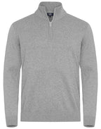 Cutter & Buck - Oakville Half Zip Sweater Men - Grey Melange S - Customisable Knitwear